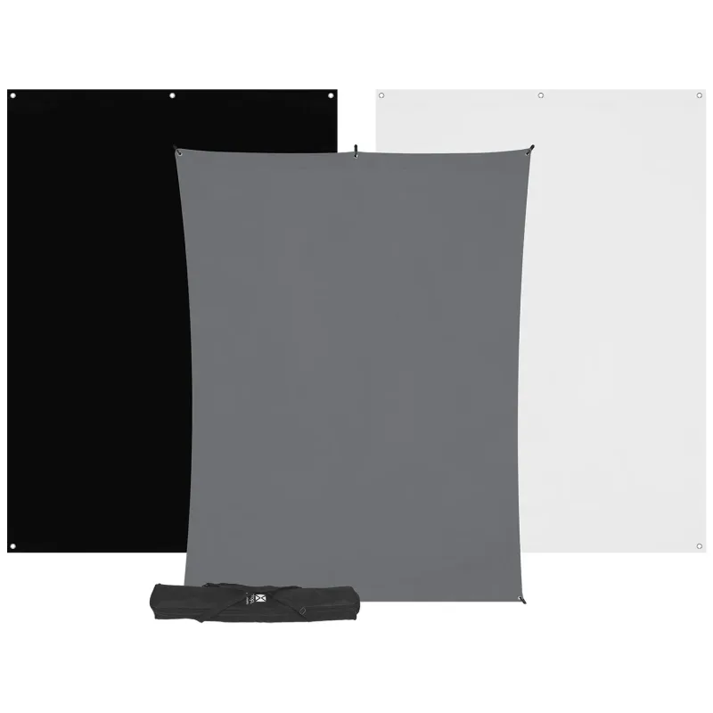 Westcott X-Drop 5x7ft 3-Pack Multi-Color Backdrop Kit