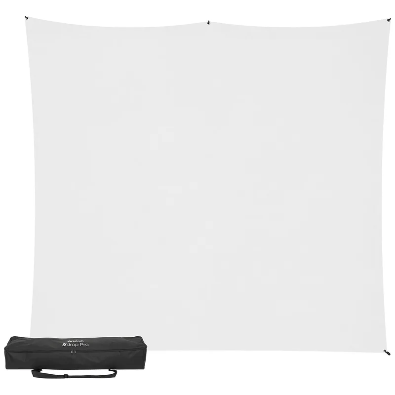 Westcott X-Drop Pro Wrinkle-Resistant Backdrop Kit 8x8ft (High-Key White)